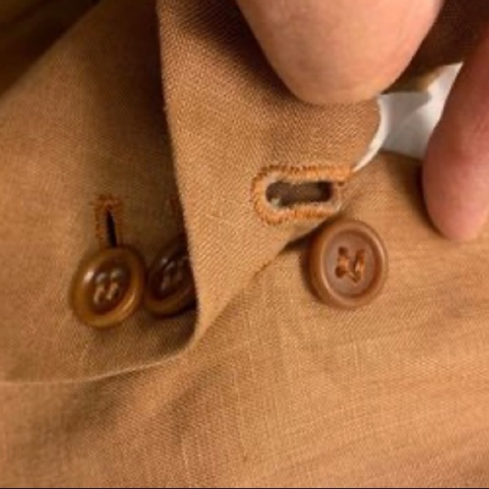 Made In Italy 100% Linen Suit 40R 42R 34/30  w/working cuff buttons, Dual Vents